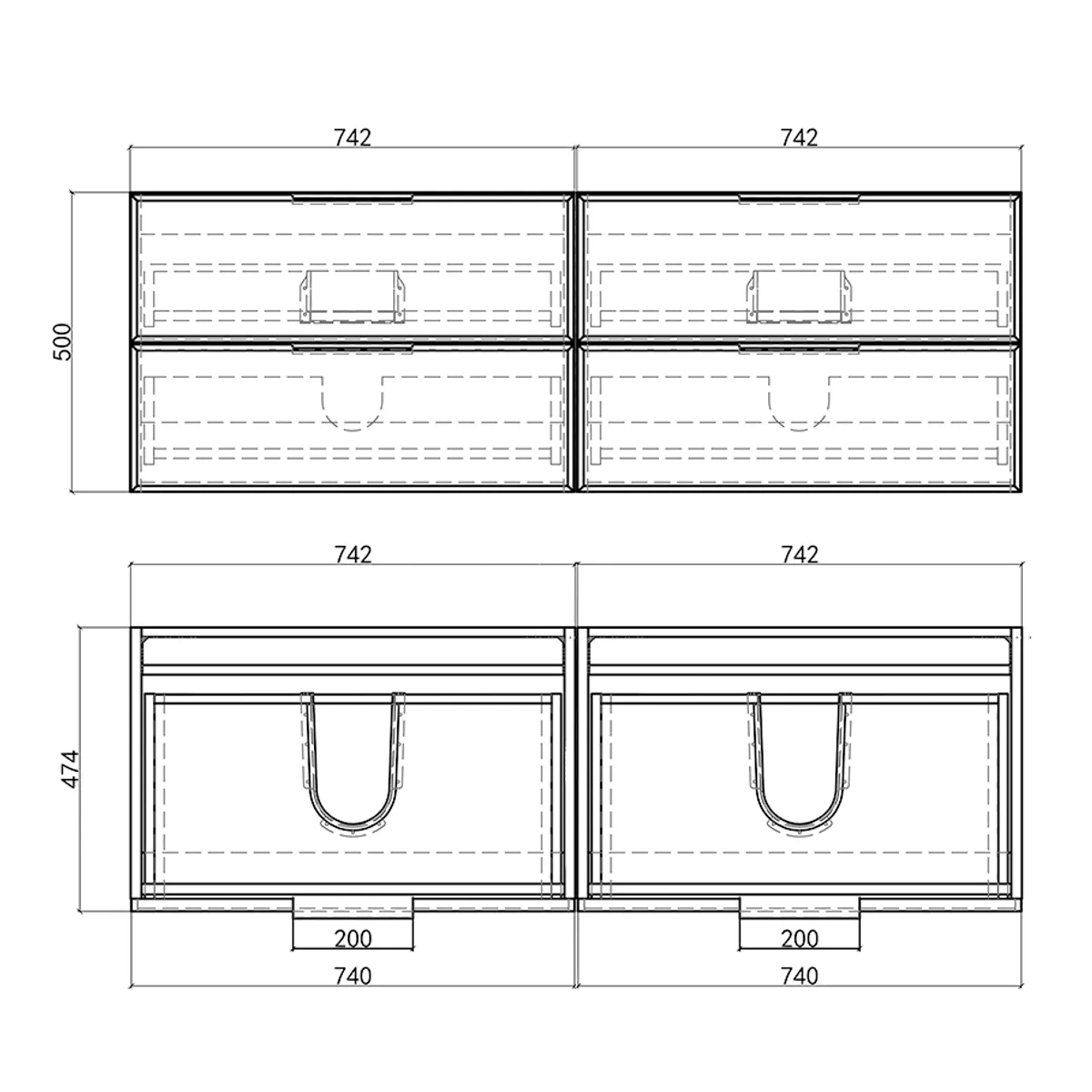 Badnor Melissa 150+40cm mbl.pk (98651) Leah speilskap m/lys