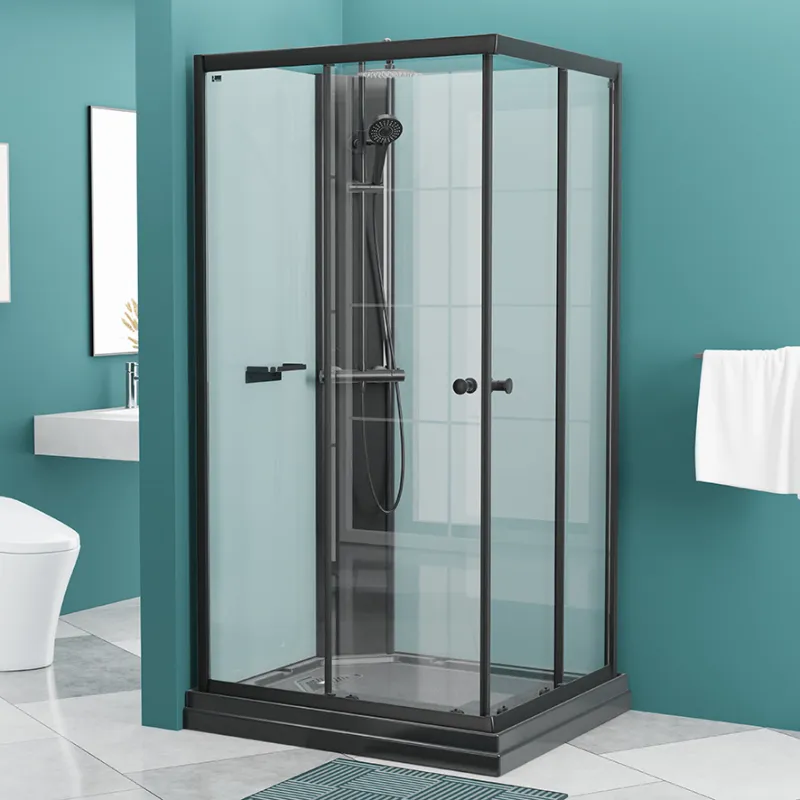 Badnor Scandia Black lux 8-2 dusjkabinett 105x90cm m/takdusjsett