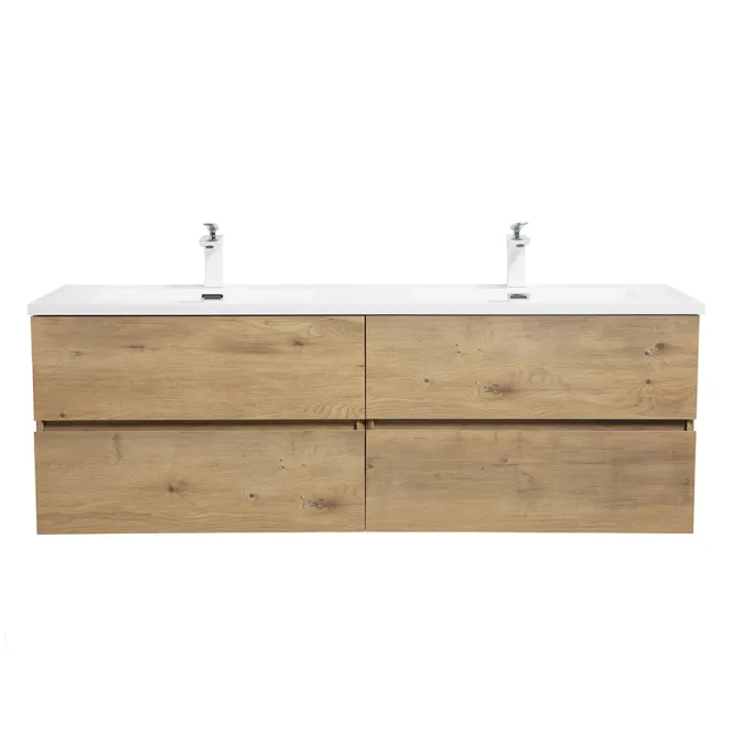 Hovedbilde Badnor Mikala 150cm servantskap m/dobbel HVIT servant