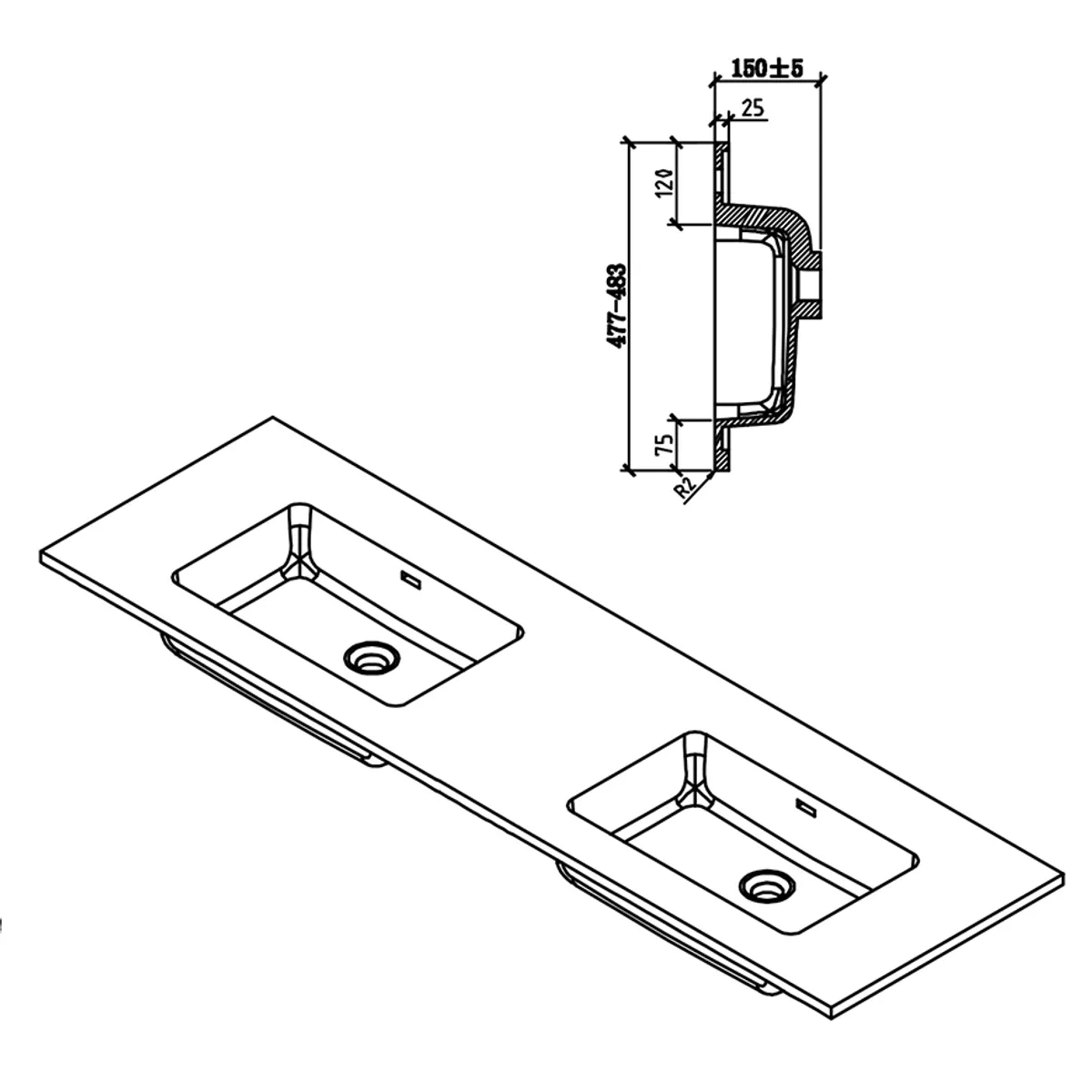 Badnor Melissa 180+40cm mbl.pk (98741) Leonora speil m/lys