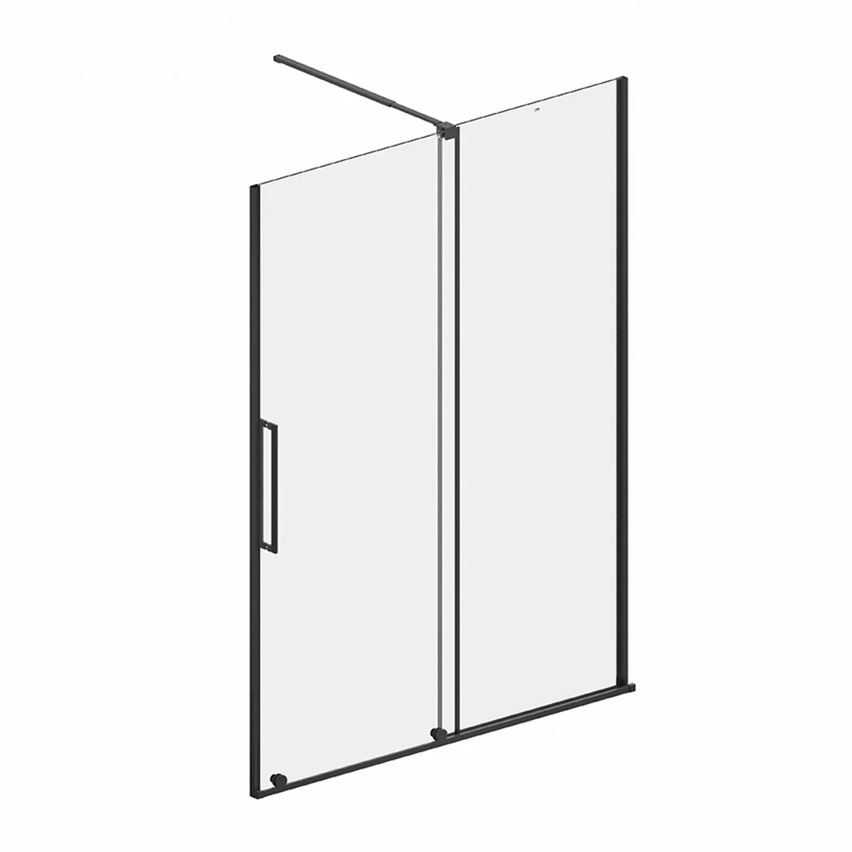 Badnor Køhler ll Nisjeløsning m/skyvedør - 140-160cm - matt sort