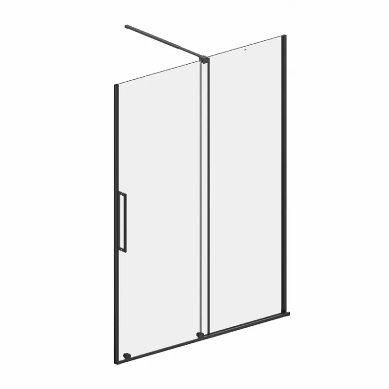 Badnor Køhler ll Nisjeløsning m/skyvedør - 140-160cm - matt sort