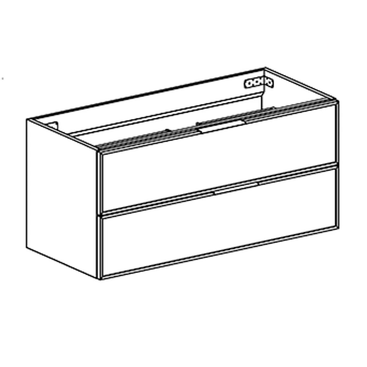 Badnor Melissa 120cm mbl.pk m/enkel servant (98440) Sandy speil m/lys