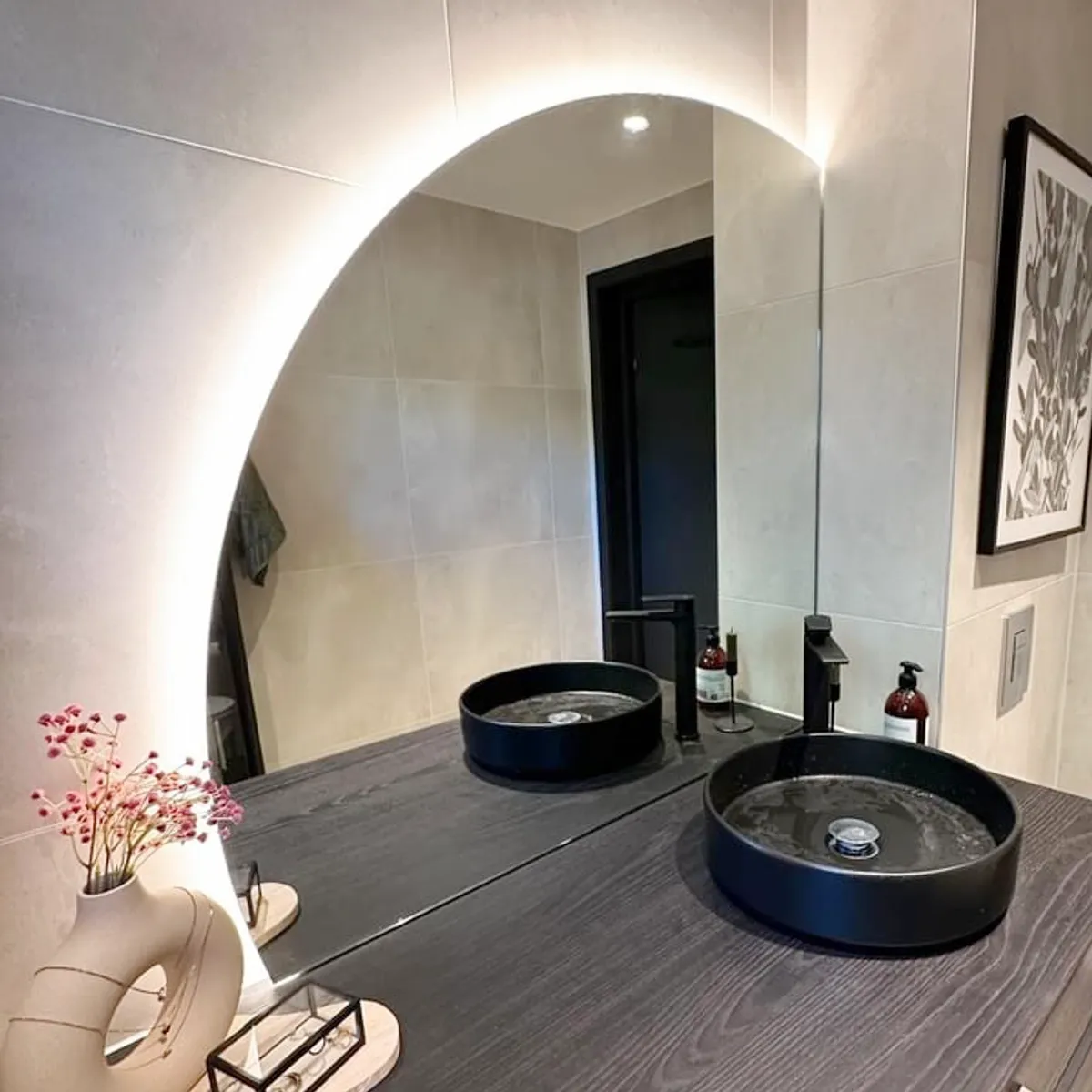 Badnor Maiken 120cm mbl.pk (9608) Sara speil m/lys