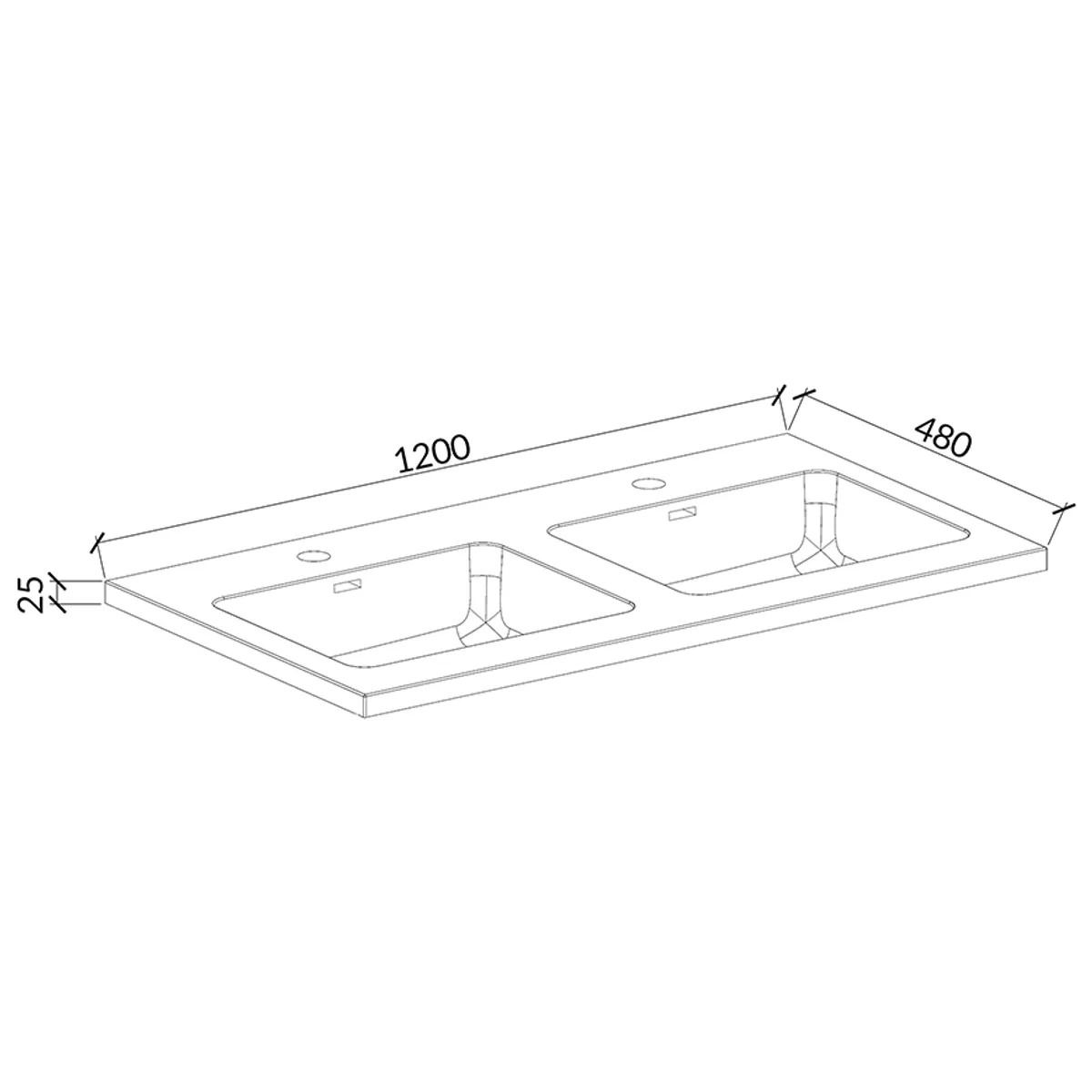 Badnor Melissa 120cm mbl.pk m/dobbel servant (97530) Lucy speil m/lys