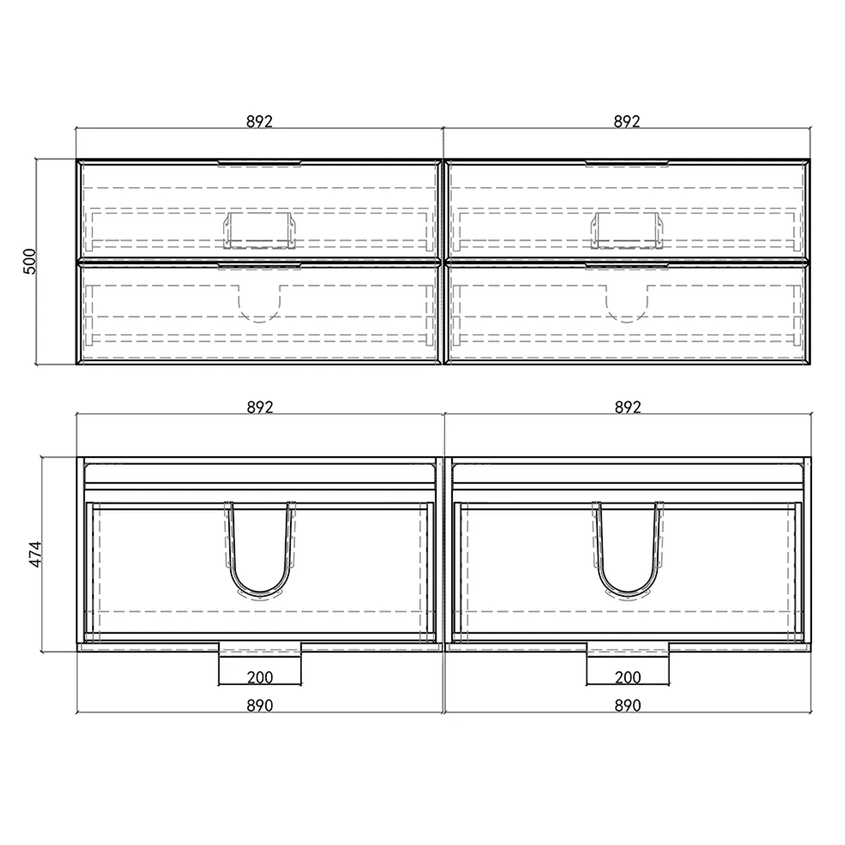 Badnor Melissa 180+40cm mbl.pk (98721) Saga speil m/lys