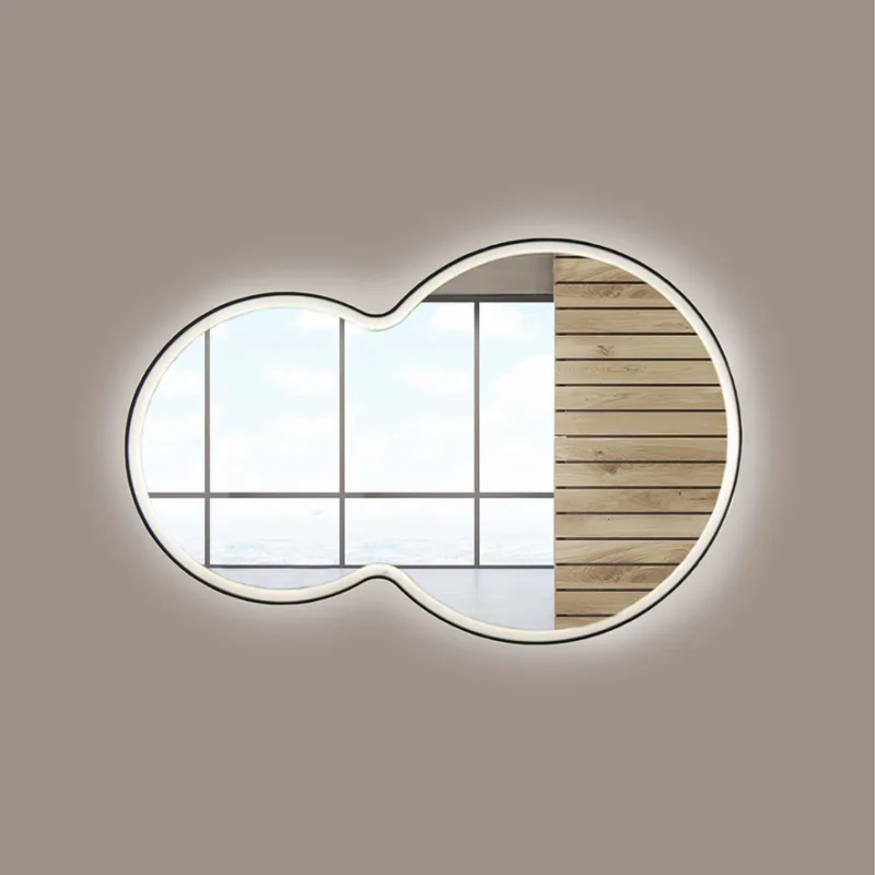 Badnor Leonora dobbelt rundt speil (120cm) m/ LED-belysning