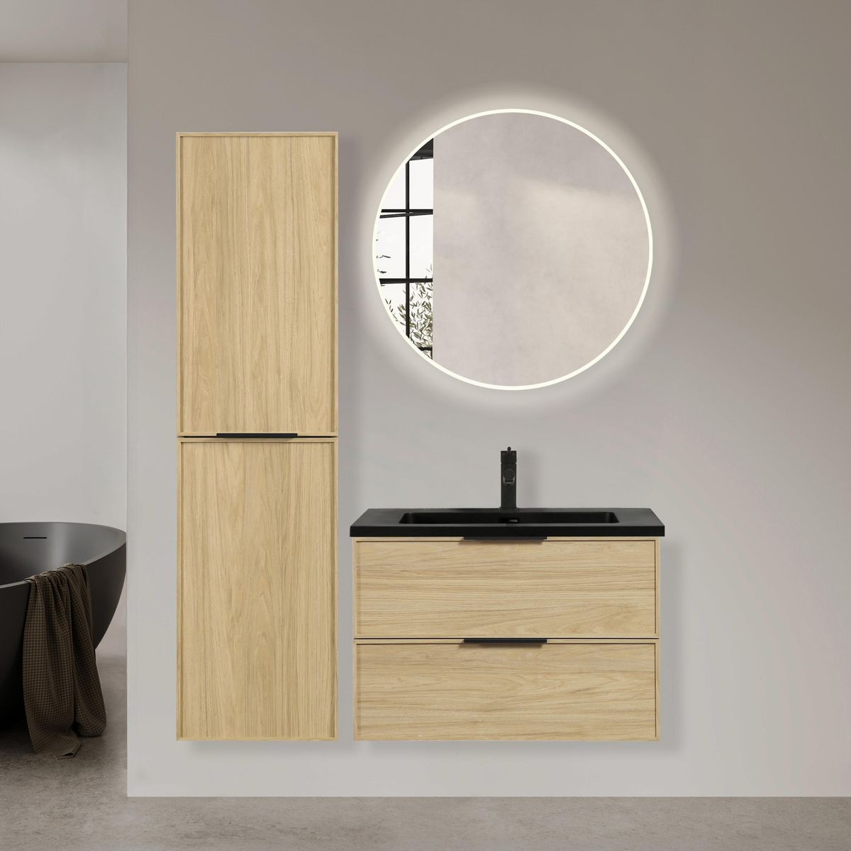 Badnor Melissa 75+40cm mbl.pk (98251) Lissie speil m/lys