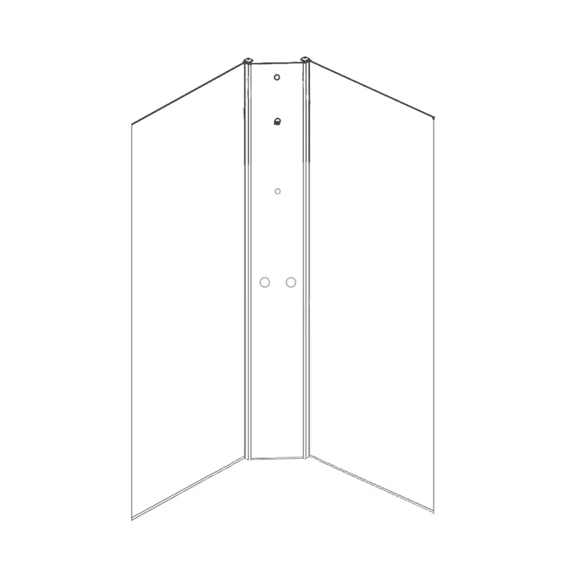 Badnor Nordica White lux 7-3 dusjkabinett 100x100cm - BAKVEGGER + SØYLE