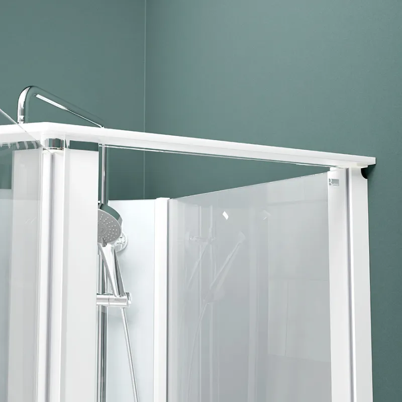 Badnor Nordica White lux 7-3 dusjkabinett 100x100cm m/takdusjsett
