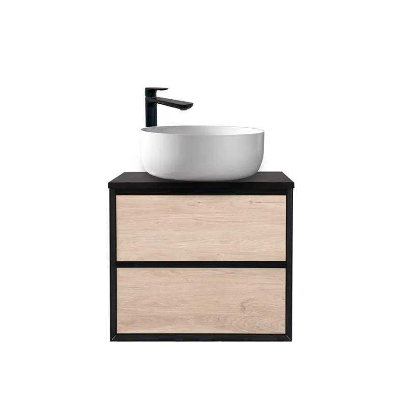 Badnor Martine 60cm servantskap m/sort benkeplate/topplate