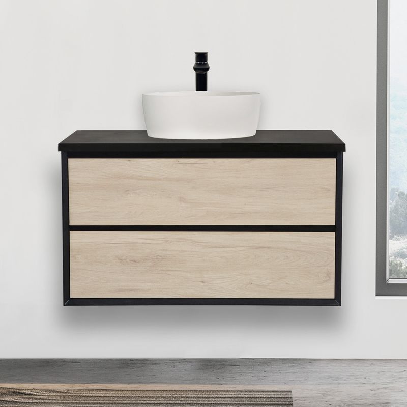Badnor Benkeplate 90cm, MATT SORT