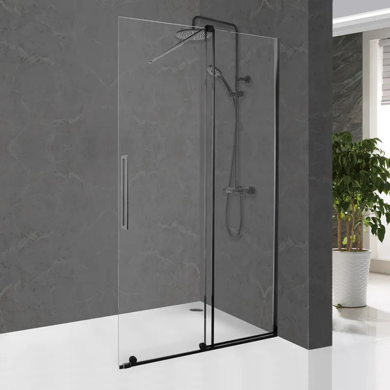 Badnor Køhler ll Walk-in m/skyvedør - 160-180cm - matt sort