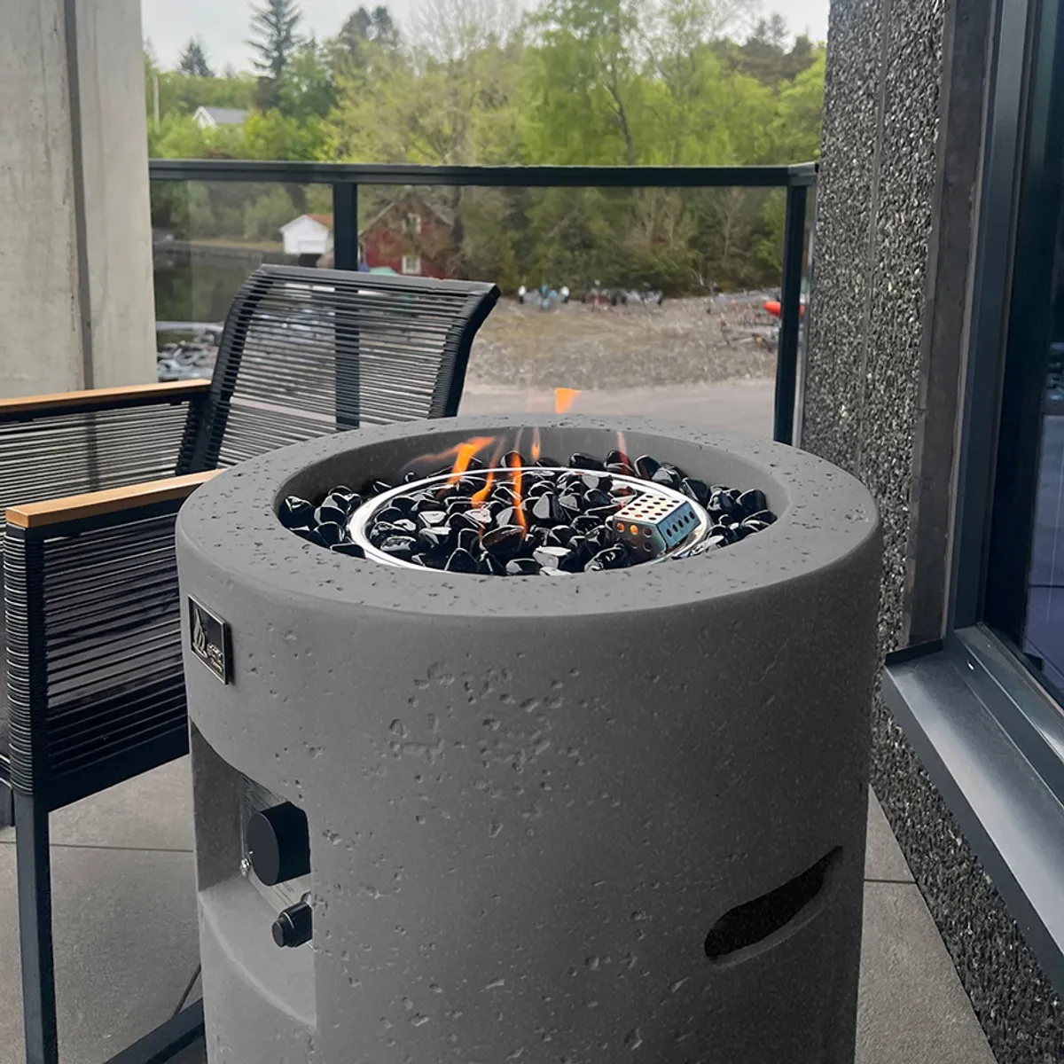 Arctic A-351 gassdrevet peisbord, CONCRETE GREY