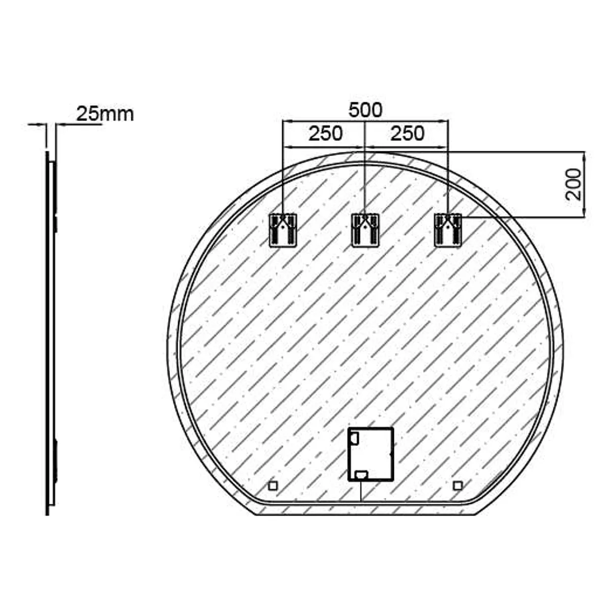 Badnor Mette 120cm enkel 40+40cm mbl.lpk (50205) Sissel speil