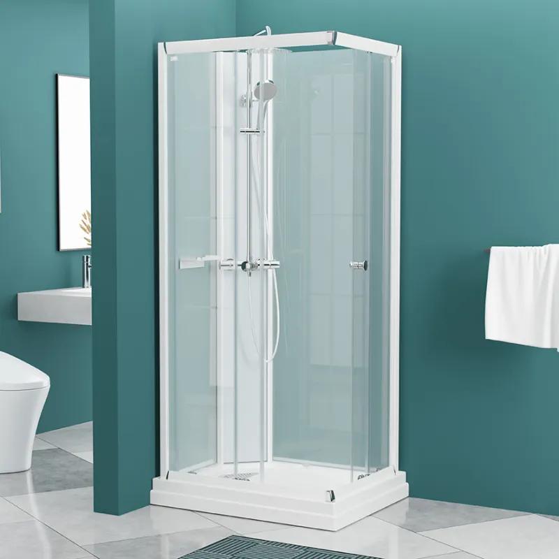 Badnor Nordica White lux 8-0 dusjkabinett 90x70cm m/takdusjsett