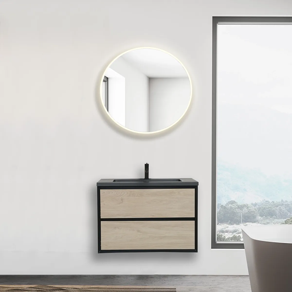 Badnor Martine 75cm mbl.pk. (6201) Lissie rundt speil