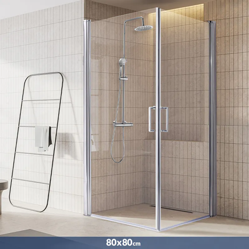 Imber dusjhjørne rett 80x80cm, krom