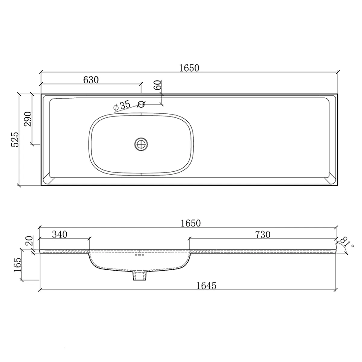Badnor Merethe 165+40cm møbelpk. (7317) Leon speilskap