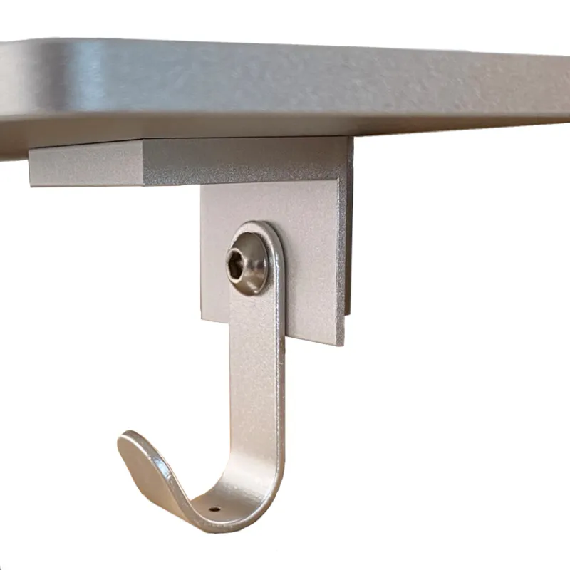 Badnor Base dusjhylle for dusjvegg, 450x210x8mm, MATT SØLV