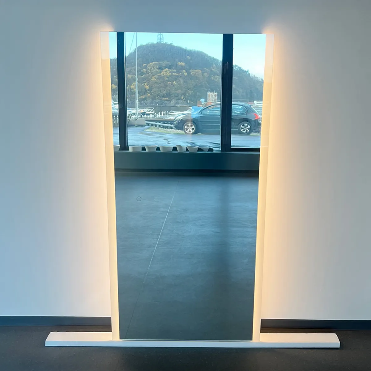 SPEILPRØVE (102) Rektangulært baderomsspeil m/LED-belysning, 61x122cm