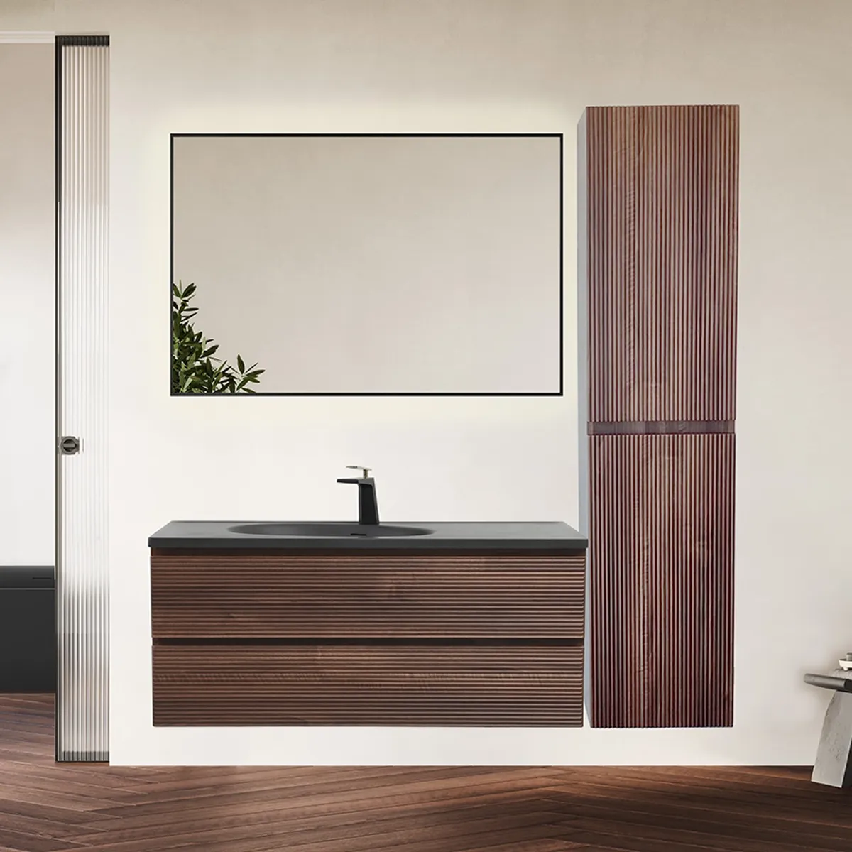 Badnor Maiken 120+40cm mbl.pk (9614) Saga speil m/lys