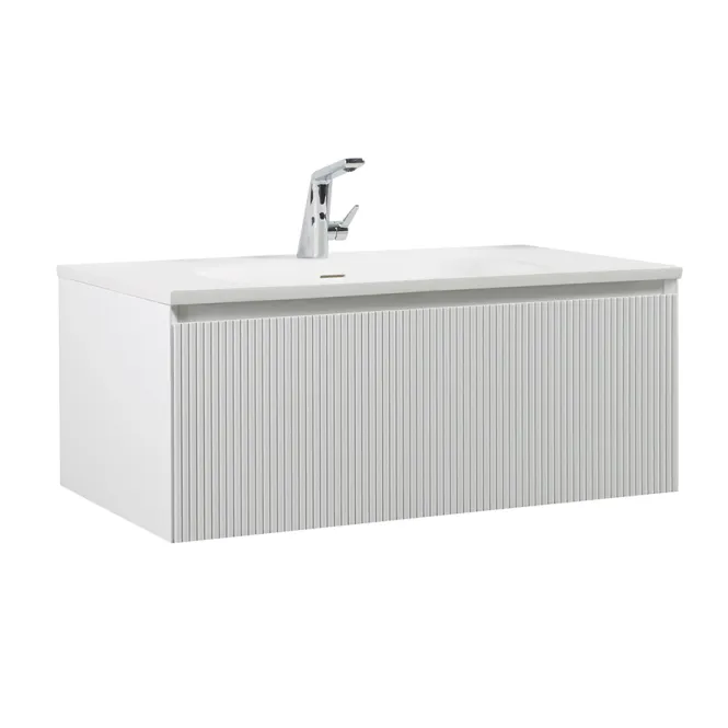 Hovedbilde Badnor Merethe 90cm servantskap m/spile-front HVIT MATT