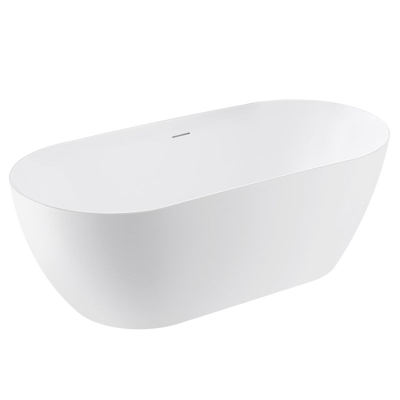 Badnor Orient Rina - matt HVIT frittstående badekar - 170cm