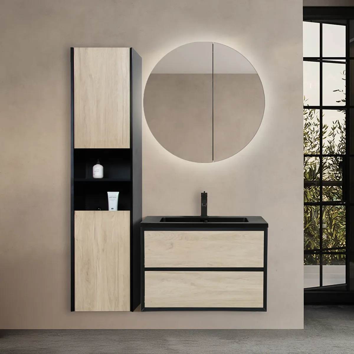 Badnor Martine 75+40cm mbl.pk. (6213) Live RUNDT SPEILSKAP