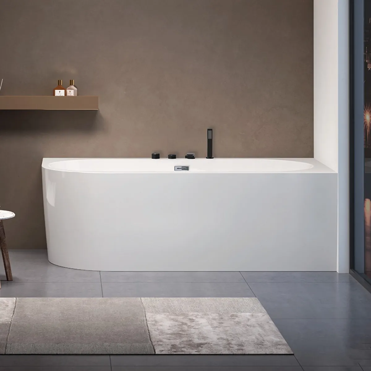 Badnor Orient Lorenza (høyre) designbadekar 180cm