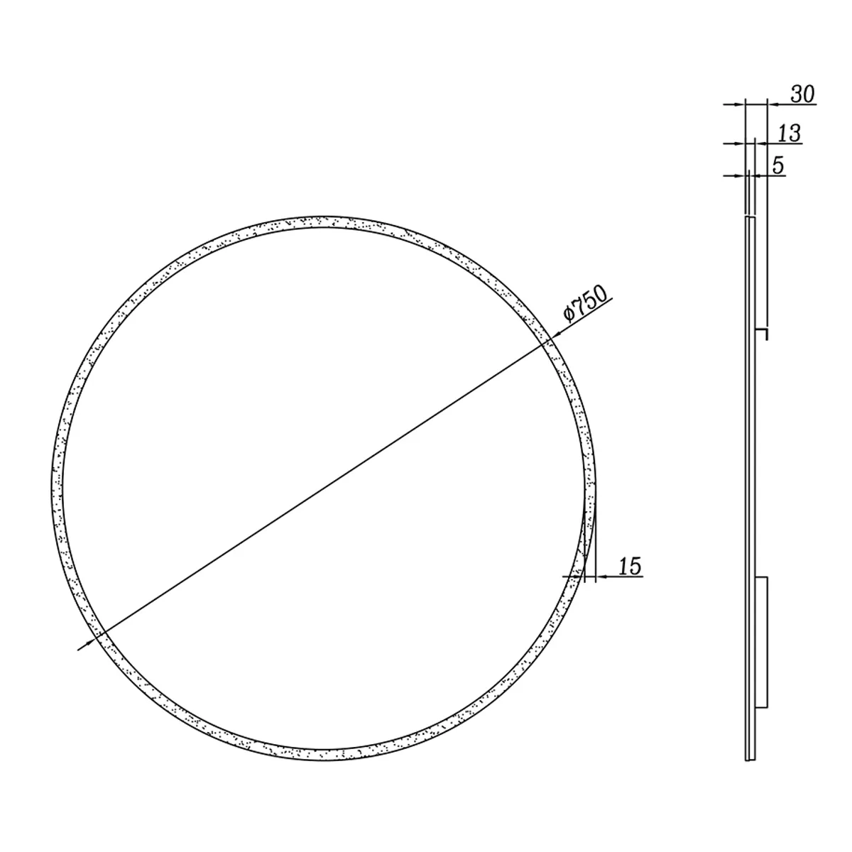 Badnor Melissa 75+40cm mbl.pk (97251) Lissie speil m/lys