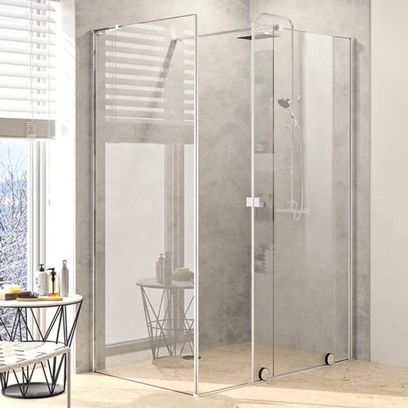 PureDay Walk-in 180-200x80/90/100cm med skyvedør (krom)